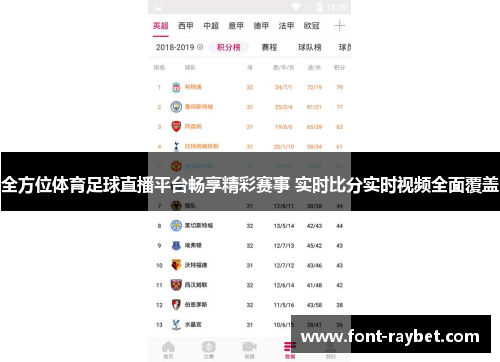 全方位体育足球直播平台畅享精彩赛事 实时比分实时视频全面覆盖